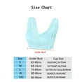 thumbnail image 5 of Women Sleep Bra Front Cross Side Buckle Gathered Lace High Elastic Wire Free Bra Shockproof Sleep Underwear Light blue 4XL, 5 of 5