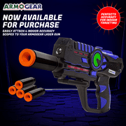 ArmoGear Infrared Laser Tag Game Set with Wearable Vests, Mega Pack Set of 4
