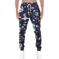 thumbnail image 4 of Men's Graphic Printed Joggers Sweatpants Casual Workout Pants Sports Trousers for Gym Running Black XXXL, 4 of 4