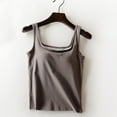 thumbnail image 2 of ZyeKqe Tank Tops with Built in Bras for Women Wide Strap Yoga Cami Top Scoop Neck Sleeveless Pajama Tops, 2 of 6