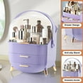 thumbnail image 5 of Wdmiya Makeup Storage Organizer, Cosmetics Skincare Organizers with Transparent Lid, Vanity Cosmetics Storage，Ideal Gifts for Women or Girls, Purple, 5 of 10
