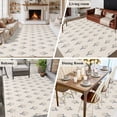 thumbnail image 5 of Bohemia Area Rugs 8'x10', Washable Small Throw Rugs for Living Room Patio, Modern Boho Floral Plants Minimalist Abstract Beige Indoor Outdoor Rug Non-Slip Low Pile Carpet Runner Reversible Floor Mats, 5 of 8
