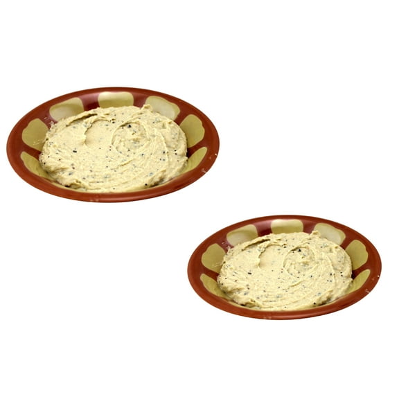 Hummus & Guacamole Serving Dip Bowl Condiment Dish 2 Piece Set Melamine , 6.5" by Dependable Industries Inc. Essentials