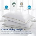 thumbnail image 5 of "Goose Feather Down Pillows Queen Size Set of 2, Soft Fluffy Luxury Hotel Collection Pillow, 100% Cotton Cover, Medium Firm Bed Pillow for Back, Stomach or Side S per. ", 5 of 6