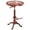 Red, variant on 23" Black Backless Adjustable Height Bar Chair With Footrest