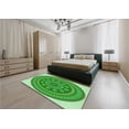 thumbnail image 5 of Ahgly Company Machine Washable Indoor Rectangle Transitional Green Area Rugs, 3' x 5', 5 of 7