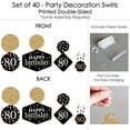 thumbnail image 6 of Big Dot of Happiness Adult 80th Birthday - Gold - Birthday Party Hanging Decor - Party Decoration Swirls - Set of 40, 6 of 8