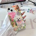 thumbnail image 2 of Cute Puppy Illustration Phone Case Kawaii Cartoon Love Diamond DIY Funda para teléfono a prueba de golpes iPhone 14 11 12 13 Pro Max zhangyuxiang LED, 2 of 2