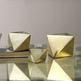 thumbnail image 3 of Uttermost Rhombus Contemporary Resin Accents in Antique Gold (Set of 3), 3 of 3