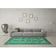thumbnail image 3 of Ahgly Company Indoor Rectangle Southwestern Turquoise Blue Country Area Rugs, 2' x 4', 3 of 4