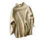 thumbnail image 1 of Women Turtleneck Long Sleeve Sweater Thick Warm Solid Color Faux Wool Pullover Top Oversized Loose Knitwear Jumper Shirt Gray L, 1 of 4