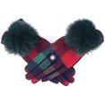 thumbnail image 1 of Ladies wool gloves paw cashmere non-slip soft warm ladies thick touch screen, 1 of 5