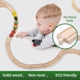 thumbnail image 4 of Juego de vías de tren de madera KitoyWood, 62 piezas con tren y grúa, 3-10Y, 4 of 6
