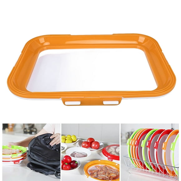 Food Preservation Tray, Stackable Preservation Tray, Food Grade Preservation Tray with Stretch Cover for Meat Vegetables