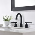 thumbnail image 2 of WOWOW Widespread Bathroom Faucet Centerset Basin Faucet 3 Hole，Black, 2 of 6