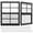 Black, variant on Farfi 2 Pack Shed Windows, 24" x 36" Small Sliding Windows, Flush Mount Windows with Tempered Glass and Fiberglass Screen for Shed, Chicken Coop, Playhouse, Household, Garage, Barns