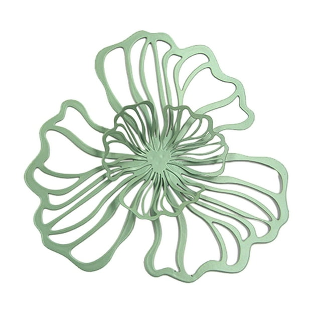 Decoración de pared de hierro, decoración floral para colgar en la pared, decoración para el hogar y la oficina, adorno de pared de estilo moderno, ar Verde Grande