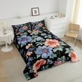 thumbnail image 4 of Erosebridal Floral Flower Comforter Sets Queen Size,Spring Garden Bedding Queen Comforter Set,Ultra Soft Reversible Bedding Sets Queen with Comforter,Botanical Room Decorative,3 Pieces, 4 of 8