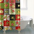 thumbnail image 3 of Pioneer Flower Floral Print Pattern Shower Curtain 72”x72", Bathroom Decorative Shower Curtain Set with 12 Hooks, Waterproof Washable, 3 of 5