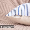 thumbnail image 6 of Modern Farmhouse Decor Navy Neutral Pillow Covers 18x18 Set of 2 Blue Linen Striped Patchwork Decorative Throw Pillows 18 x 18 for Living Room Couch and Sofa, 6 of 6