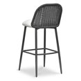 thumbnail image 5 of TOV Furniture Alexa Black Rattan Performance Fabric Barstool, 5 of 8