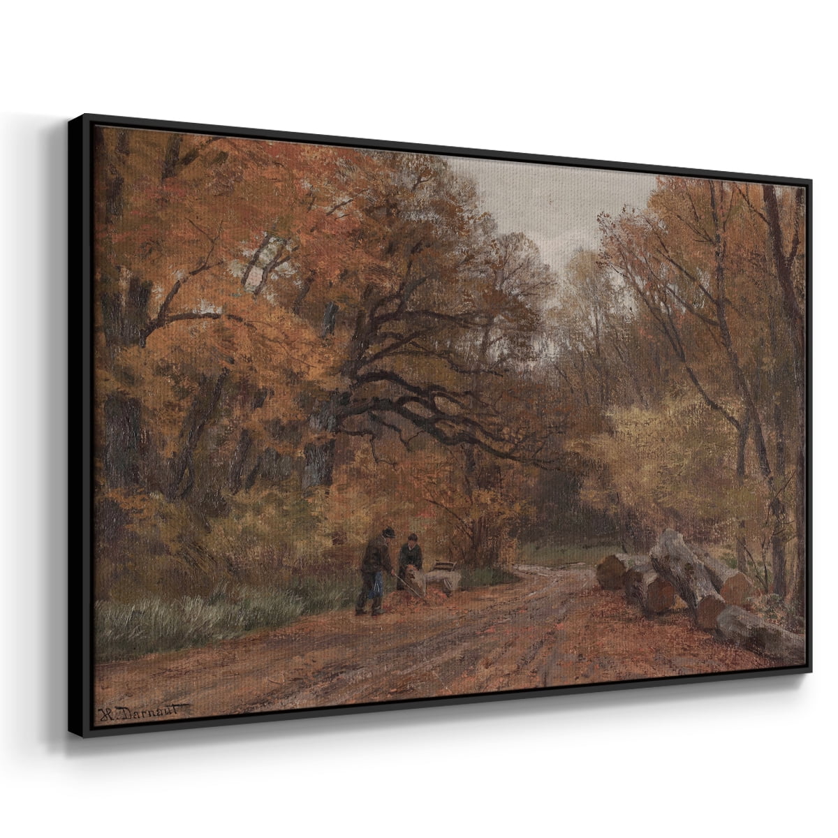 Vintage Landscape-CCCX By Wexford Home Framed in Black Wood Gallery Wrapped Canvas 17 in. x 25 in.