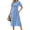 Blue Floral, variant on Fantaslook Summer Dresses for Women Casual Short Sleeve Pleated Dress Flowy Floral Dress with Pockets Flare Midi Sundress