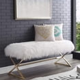 thumbnail image 2 of Stylish Fluffy Rug White Faux Fur Sheepskin Area Rugs for Bedroom, Soft Furry Rugs Bedside Living Room Carpet Nursery, 3x5 Feet, 2 of 7