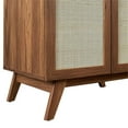 thumbnail image 2 of Modway Soma Meuble-Lavabo de Salle de Bain Moderne en Bois de 30 Pouces avec Porte en Rotin en Noyer/blanc, 2 of 16