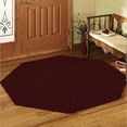 thumbnail image 2 of Broadway Collection Solid Color Indoor Outdoor Area Rug Burgundy - 7' Octagon, 2 of 5