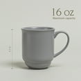 thumbnail image 4 of over&back Rim Stoneware Coffee Mugs - 4-Piece Mug Set - Enjoy the Perfect Cup of Coffee, Tea, Latte, and More - Semi-Matte Charcoal - 16oz, 4 of 10