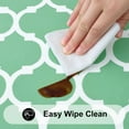 thumbnail image 5 of decorUhome Waterproof Vinyl Tablecloth with Flannel Backing for Rectangle Tables-52x70 inch,Wipeable Stain Resistant Table Cover,Moroccan,Sage Green,Indoor and Outdoor, 5 of 8