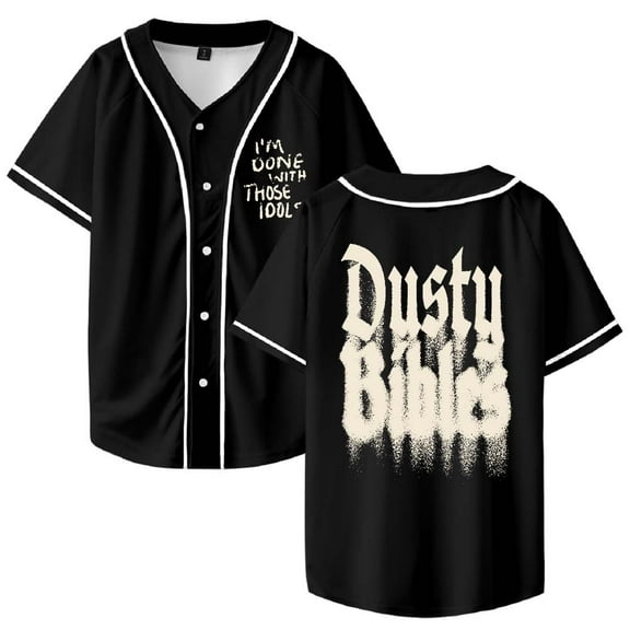 Josiah Queen Dusty Bibles Merch Baseball Jersey Shirt V-Neck Women Men Short Sleeve Streetwear Clothes