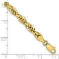 thumbnail image 5 of 14K Yellow Gold 14ky 4.75mm Hollow Rope Chain Bracelet 8 Inch, 5 of 5