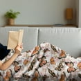 thumbnail image 3 of Retro Soft Flannel Fleece Throw Blanket, Butterfly on Hand Written Vintage Love Letters Watercolor Artwork, Cozy Plush for Indoor and Outdoor Use, 50" x 60", Vermilion Peach Black, by Ambesonne, 3 of 5
