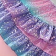thumbnail image 5 of Girls' Scale Sparkling Layered Ruffle Skirt â Summer Party Rainbow Mini Skirt (3-8Y), 5 of 8