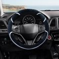 thumbnail image 1 of Steering Wheel Cover Winter Warm Short Lint | Polyester Material | Non-Slip Fashion Design for Cars | Universal Fit | Soft Plush Texture | Gray or Pink | 1 Pack | 15in Size | Hand Comfort Heated, 1 of 6