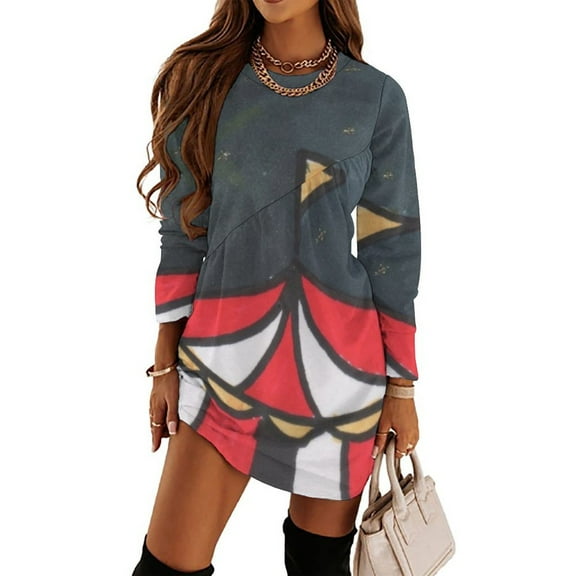 The Circus Loose Dress Evening Dress Summer Dresses for Women Luxury Dress Long Sleeved Dress