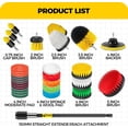 thumbnail image 7 of Power Scrubber Brush with Extend Long Attachment, 30Pack Drill Brush Attachments Set – Scrub Pads & Sponge, All Purpose Clean for Grout, Tiles, Sinks, Car Polishing Pads, Bristle Discs, 7 of 7