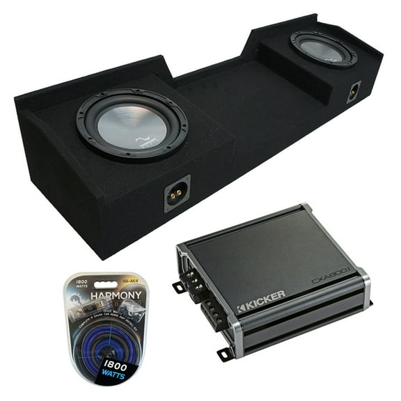 1999-2006 GMC Sierra Ext Cab Truck Harmony A102 Dual 10" Sub Box & CXA800.1 Amp
