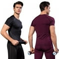 thumbnail image 3 of Men's Quick Dry Athletic Shirts Short Sleeve Breathable Fitness T-shirt For Men, 3 of 3