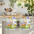 thumbnail image 4 of Watercolor Truck Flowers Kitchen Towels Set of 1, Spring Butterflies Botanical Plaid Absorbent Dish Towels for Kitchen, Microfiber Hand Towel, Quick Drying Tea Towel for Cleaning Dishcloths, 4 of 7