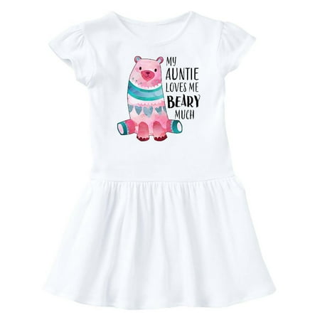 

Inktastic My Auntie Loves Me Beary Much with Cute Bear Gift Baby Girl Dress