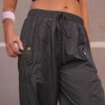 thumbnail image 4 of Jogger Pants Women Cinch Bottom Sweatpants Pockets Elastic High Waisted Casual Loose Trouser, 4 of 7