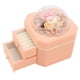 thumbnail image 4 of Caja de almacenamiento para joyas con cajón doble y forma octogonal Forever Flower, color rosa, 4 of 10