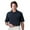 Black/Sea Blue, variant on Monterey Club Men's Tournament Stripe Texture Golf Polo Shirt #1078