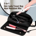 thumbnail image 4 of Bolsa de viaje Hair Tools y alfombrilla resistente al calor, color negro, acero inoxidable, 4 of 9