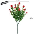 thumbnail image 7 of GRNSHTS Artificial Fake Flowers Boxwood,6 Bundles Faux Plants UV Resistant Greenery Shrubs,for Farmhouse Home Garden Patio Wedding and Indoor Outdoor Decor (Red), 7 of 7