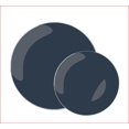 thumbnail image 1 of Round Navy • Silver Plastic Plates | 10 Pack 10.25", 1 of 1