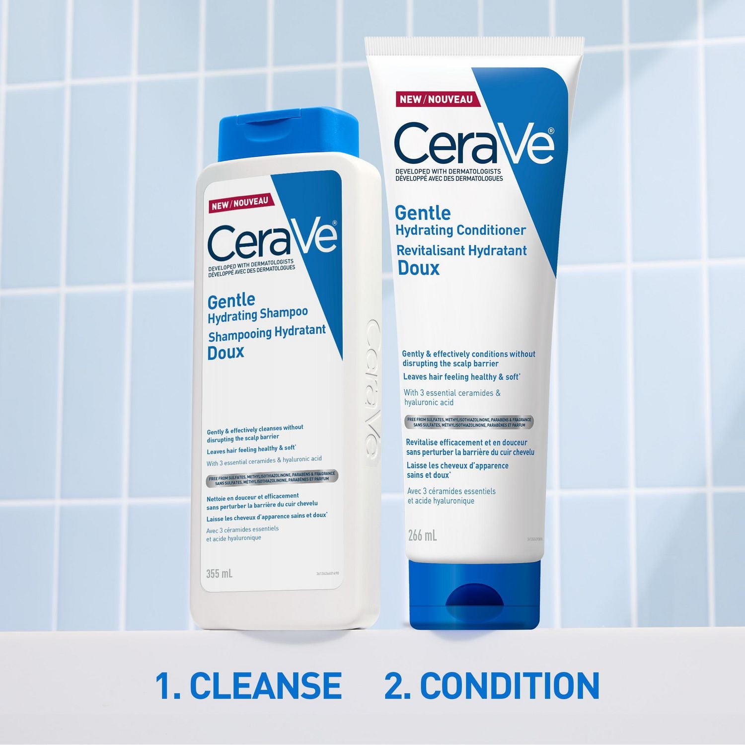 CeraVe Hydrating Hair Conditioner for Men & Women, Gently Cleanses without Stripping Moisture, Leaves Hair Feeling Healthy & Soft, 266mL, For Soft & Healthy Hair